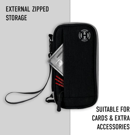Darts Case | Smart Dart Case Darts Holder | Holds 3 or 6 Darts | Protective EVA Material with Fabric Finish | Professional Darts Accessories | Holds Darts Fully Assembled