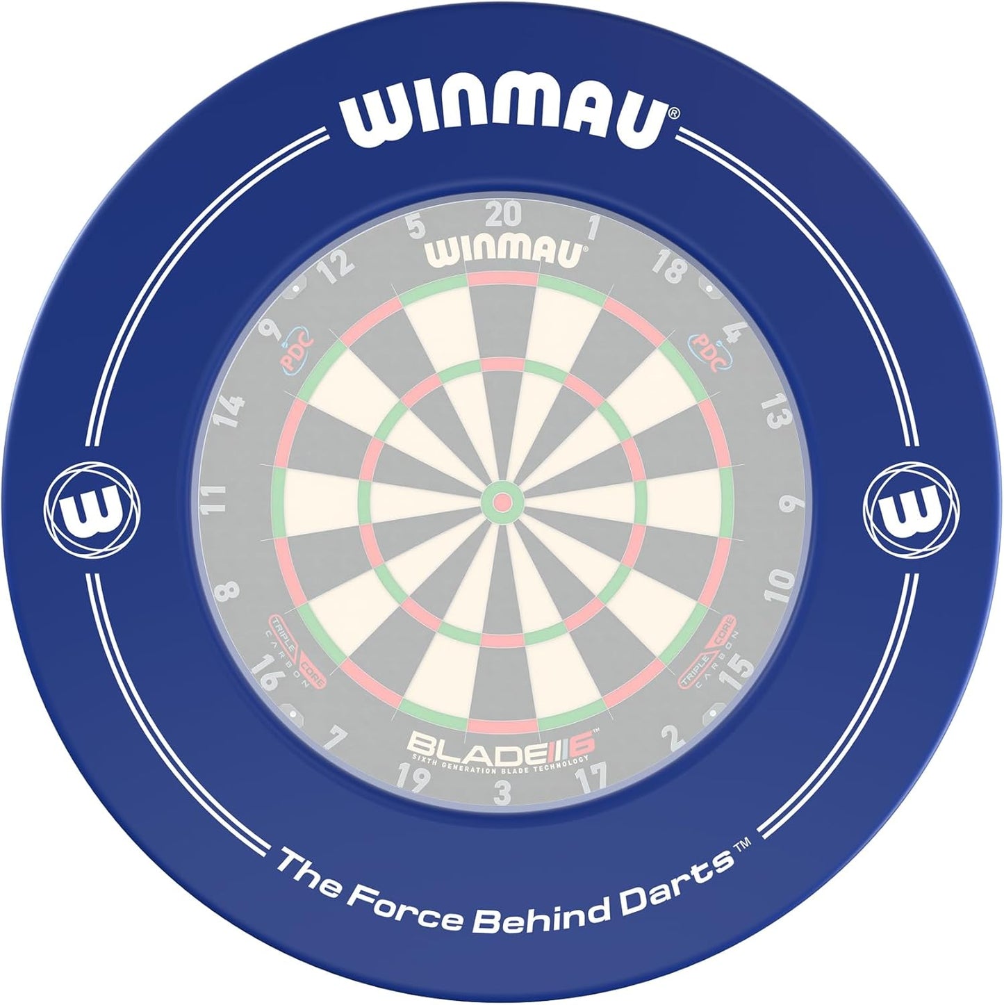 Printed Dart Board Surround Ring – Durable Backboard Wall Protector for Dartboards - Available in White, Black, Red & Blue - Professional Darts Accessories