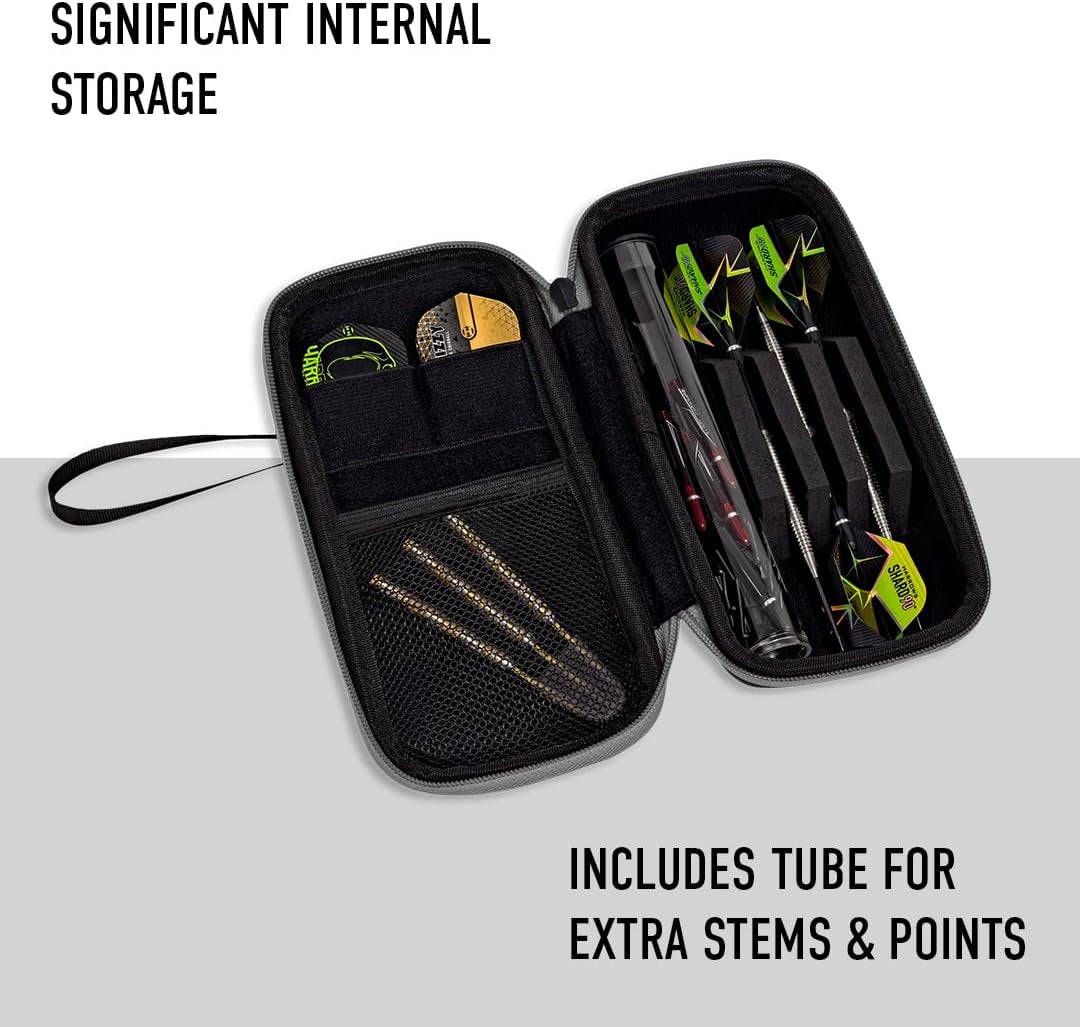 Darts Case | Smart Dart Case Darts Holder | Holds 3 or 6 Darts | Protective EVA Material with Fabric Finish | Professional Darts Accessories | Holds Darts Fully Assembled