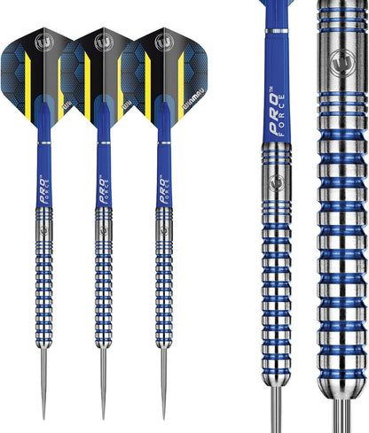 Darts Sub-Zero 24G Professional Steeltip Tungsten Darts Set with Flights and Shafts (Dart Stems)