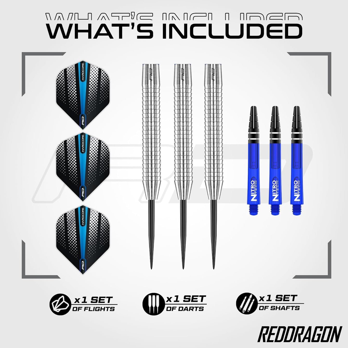 Darts - Razor Edge Original Series - 85% Tungsten –Professional Darts Set with Dart Flights and Shafts –Available in Soft Tip 18G and Steel Tip 20G, 21G, 23G, 24G, 26G, 28G, 29G, 30G, 33G