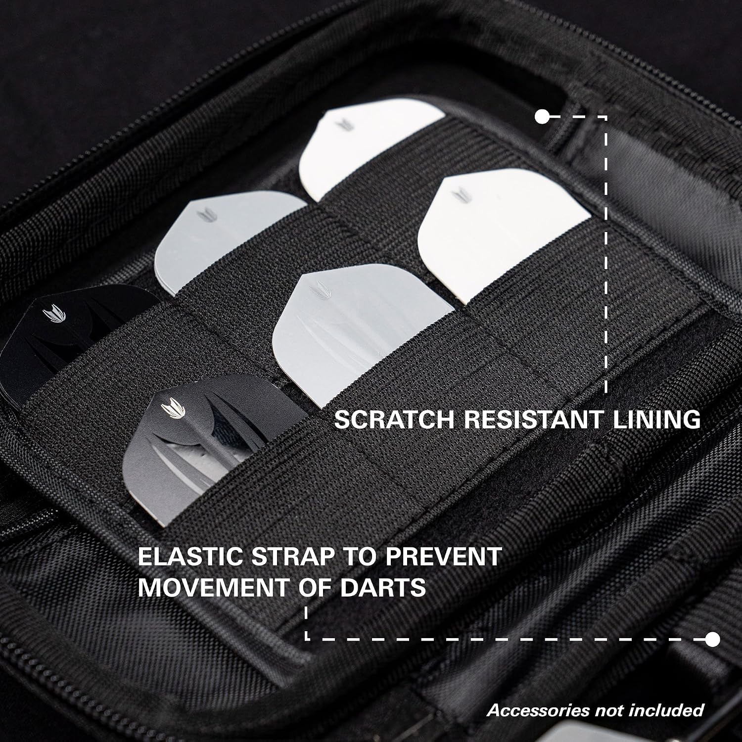 Takoma XL Darts Wallet - Darts Case Holds 6 Darts, Protective EVA Dart Holder with Double Zip Lock Inner Pouches - Professional Darts Accessories